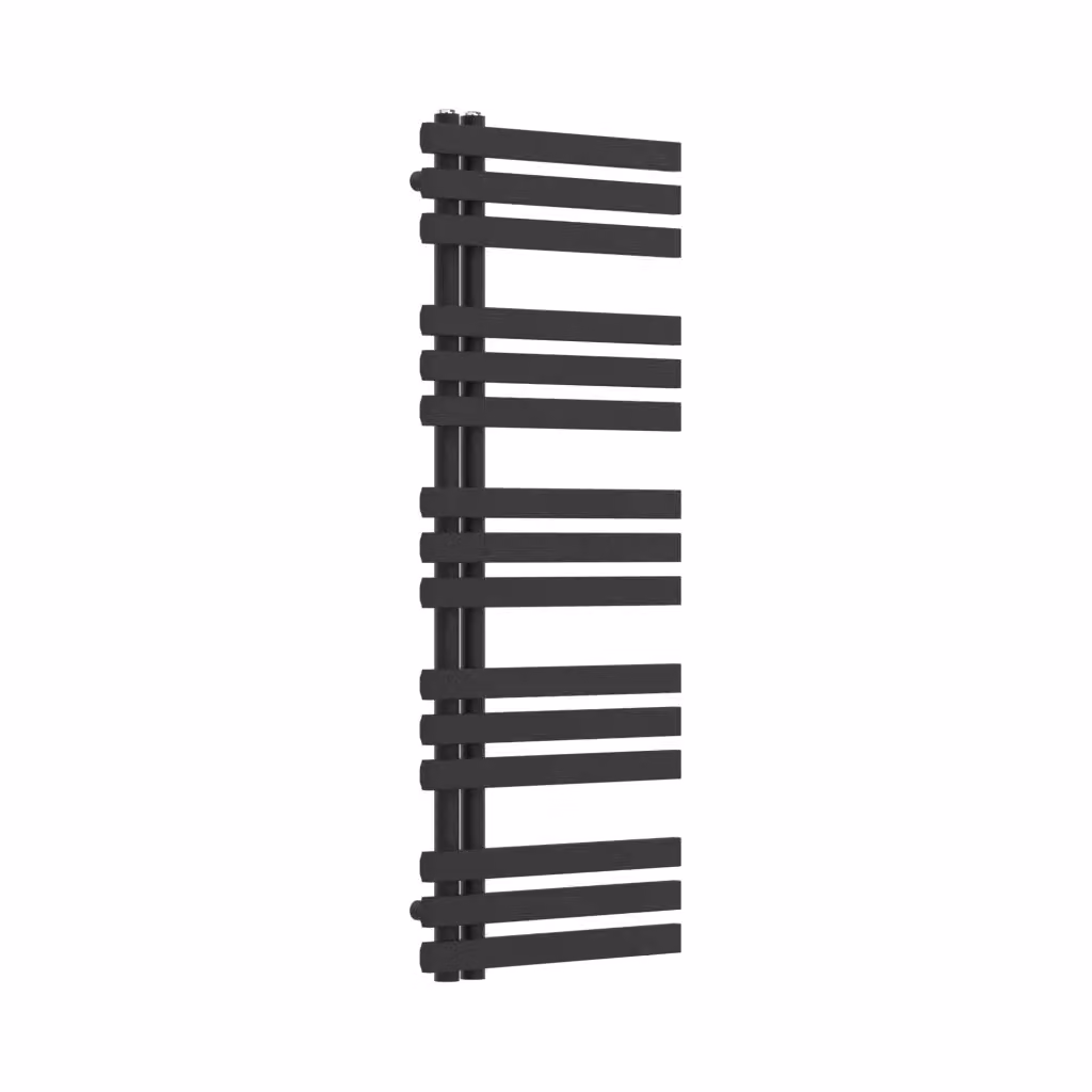 Scalda asciugamani da parete Slidre in acciaio nero neu.haus L 120 cm x P 50 cm – 2