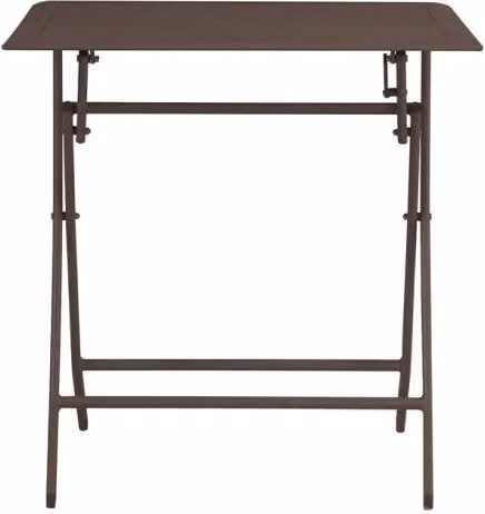 Tavolo Lucca in alluminio pieghevole 60 x 60, colore chocolate Moia
