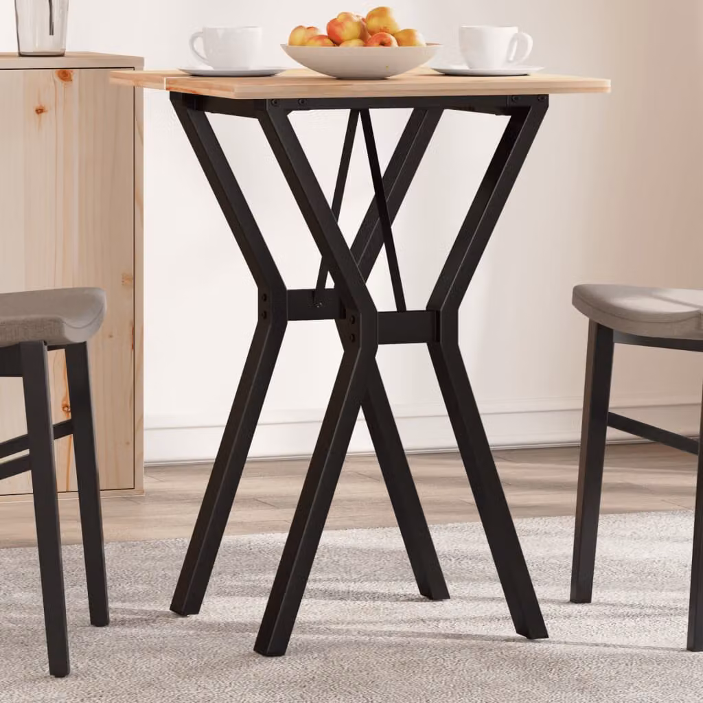 vidaXL Gambe per Tavolo da Pranzo a Y in Acciaio Verniciato Nero L/P/H: 40 x 40 x 73 cm