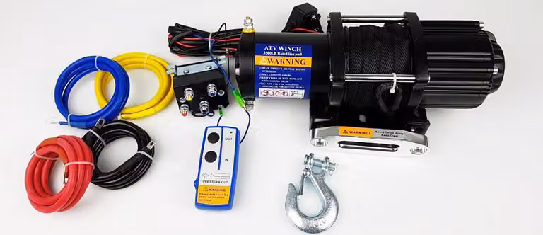 Verricello professionale Berger & Schröter 12 V, 3150 kg con fune sintetica