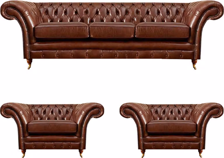 Leder Sofas Couch Polster Garnitur Sofagarnitur Moderne Couchen Chesterfield