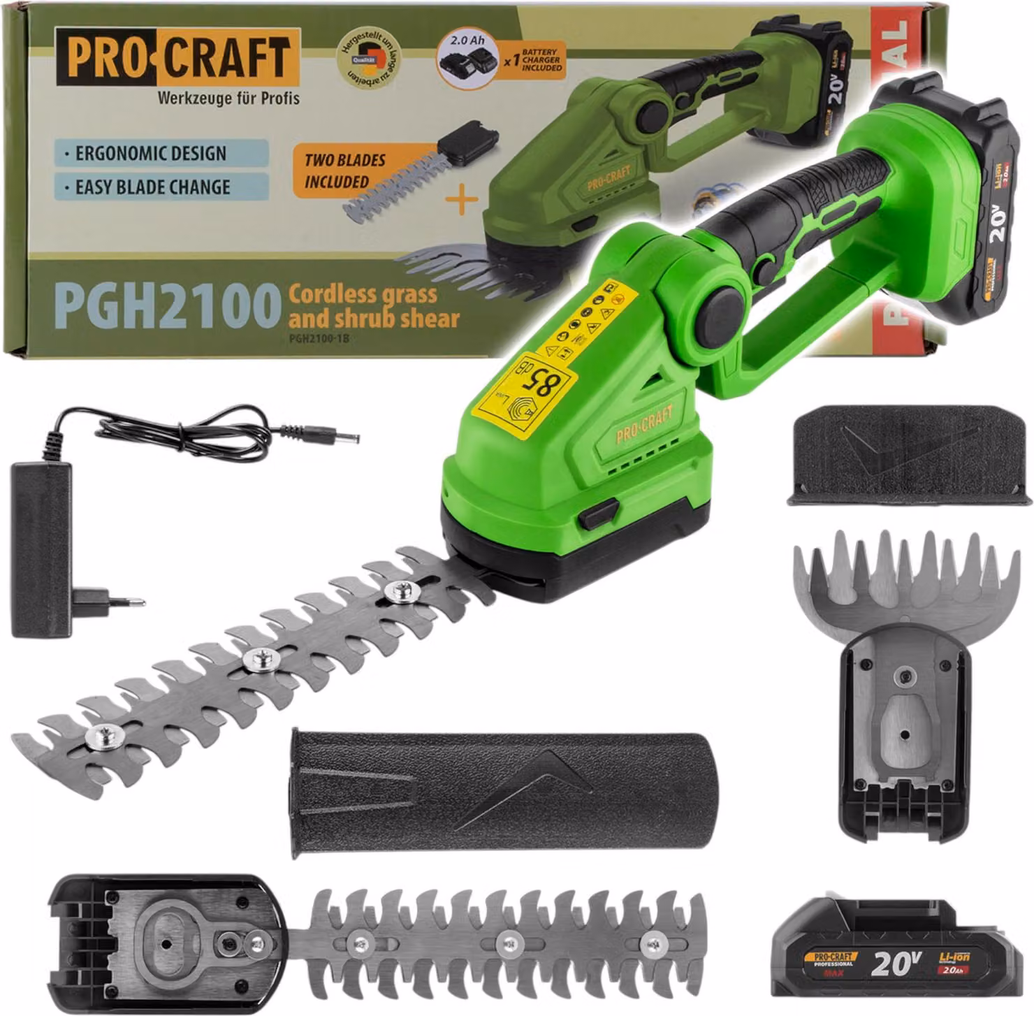 Procraft PGH2100 Accu Cesoie per erba e arbusti