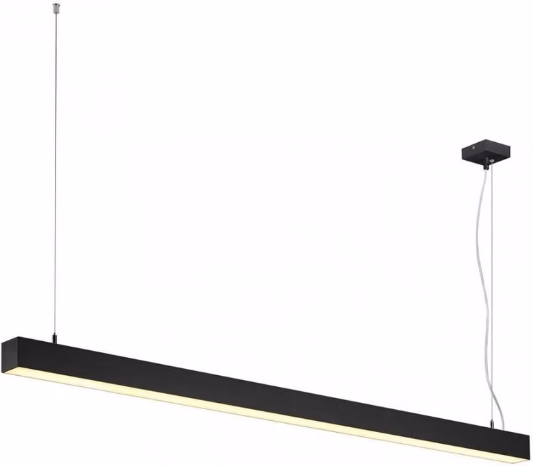 SLV Q-LINE DALI, lampada a sospensione a LED singolo, dimmerabile, 1500 mm, colore nero