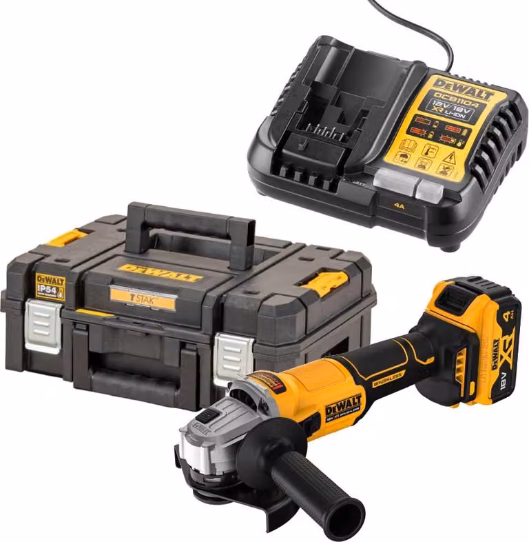 Smerigliatrice angolare Dewalt 125Mm 18V Dcg407M1T 1X4.0Ah Bl Tstak