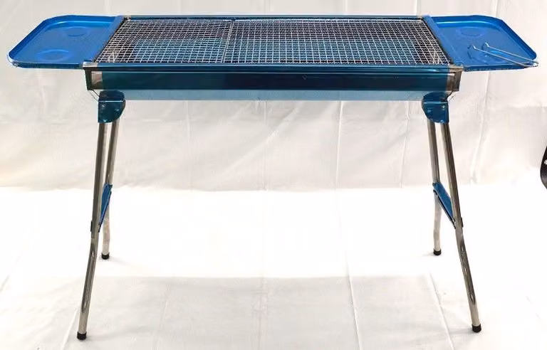 SunJas Set da picnic con barbecue a carbonella, ventilatore, pinze, forchetta e griglia