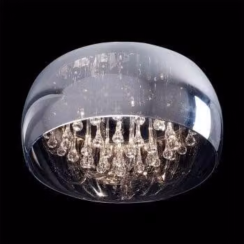 Plafoniera LED SPHERA 5xG9/33W, argento, Ø: 40 H: 22 cm, attacco G9