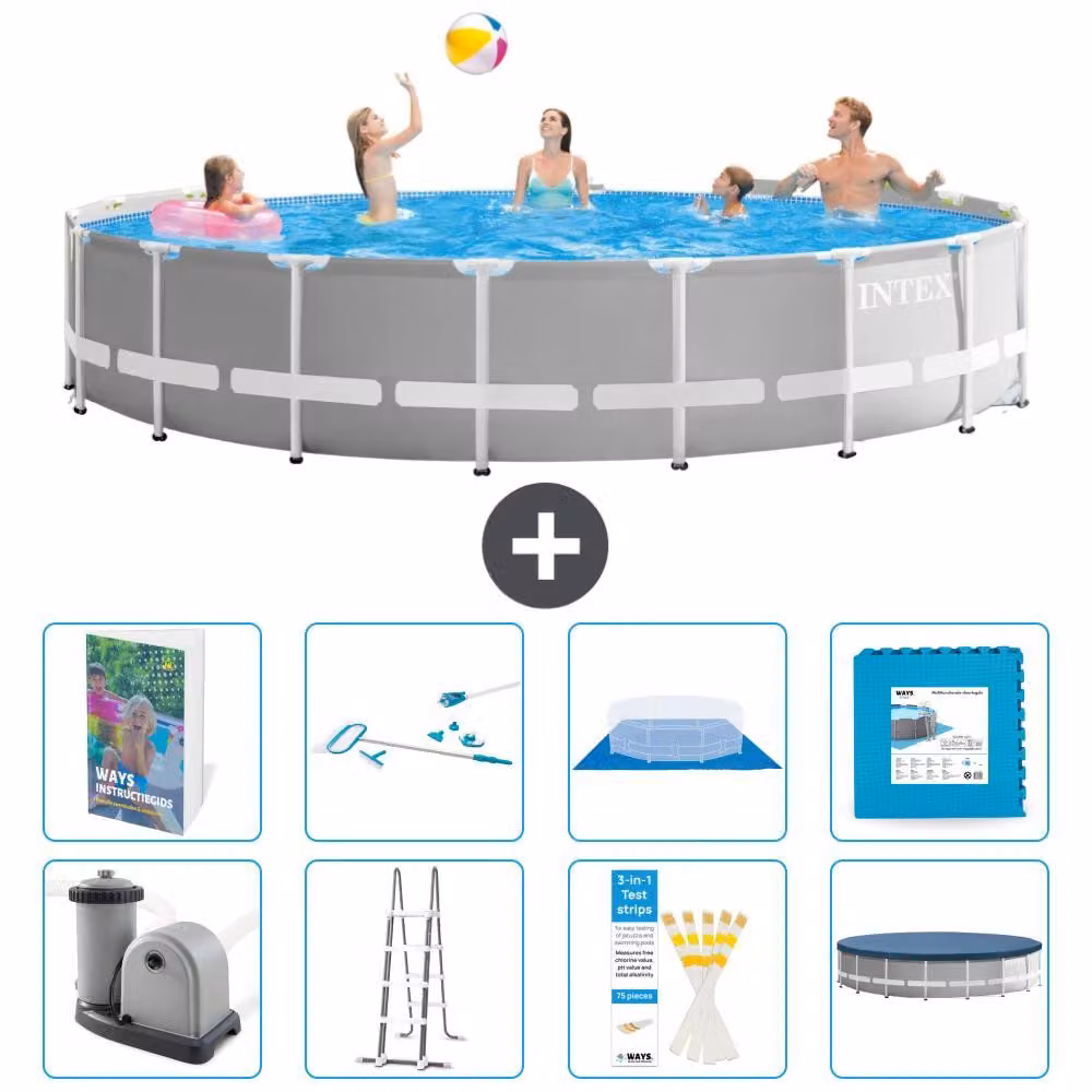 Struttura per piscina a forma di prisma - 549x122 cm - composta da 7 elementi - modello S539