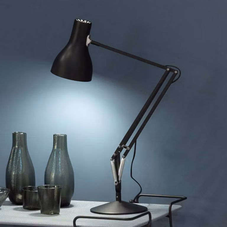 Anglepoise Lampada da scrivania Type 75, Nero, Studio / Ufficio, Alluminio, Industriale, Lampada da tavolo LED