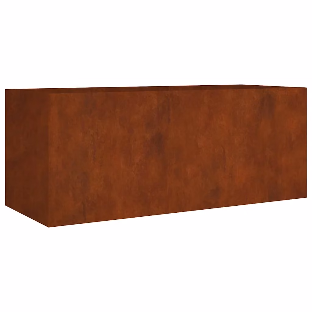 Fioriera Rialzata da Giardino vidaXL in Acciaio Corten Marrone L/P/H: 200 x 80 x 80 cm – 2