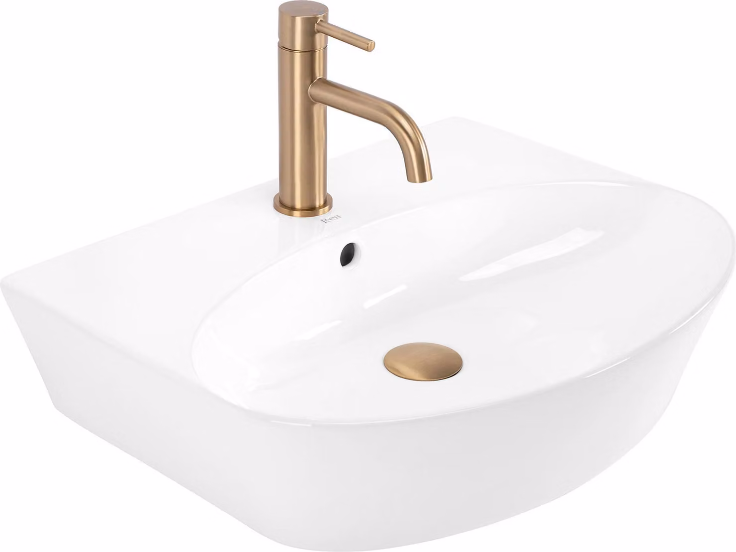 Lavabo Da Appoggio REA KIM 52 WhiteOvale