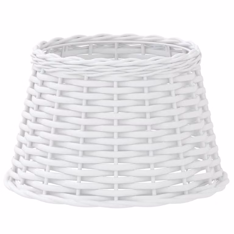 Paralume Bianco Ø38x23 cm in Vimini