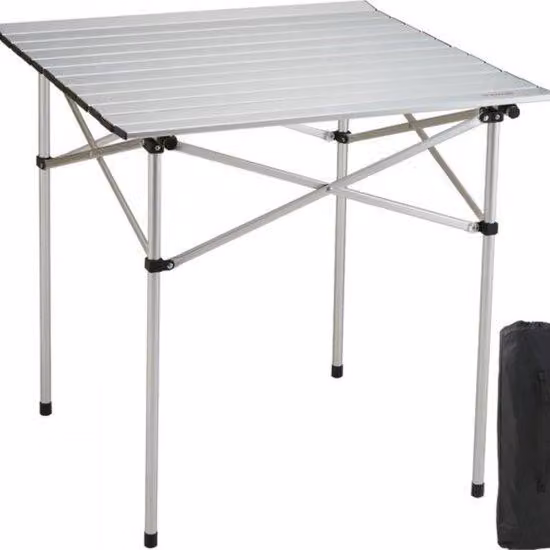 Tavolo pieghevole in alluminio 70x70 cm, resistente