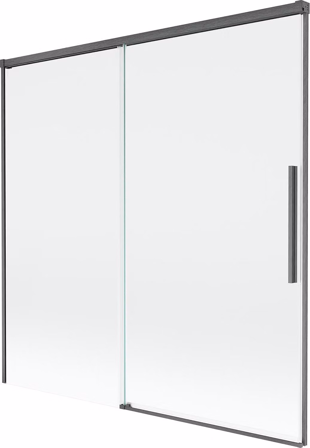 Mexen Rox paravento da vasca 2 ante scorrevoli 160 x 150 cm, trasparente, grigio canna di fucile spazzolato - 8C9-160-001-66-00