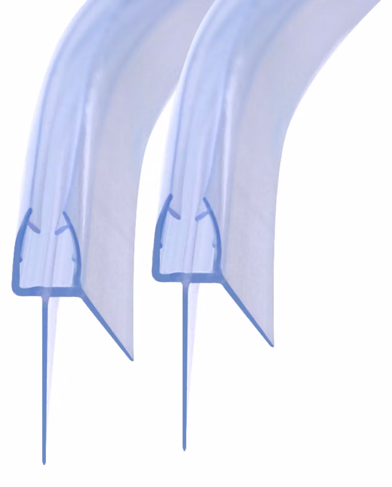 Guarnizione curva per doccia, 2 pezzi da 80 cm, adatta per docce rotonde