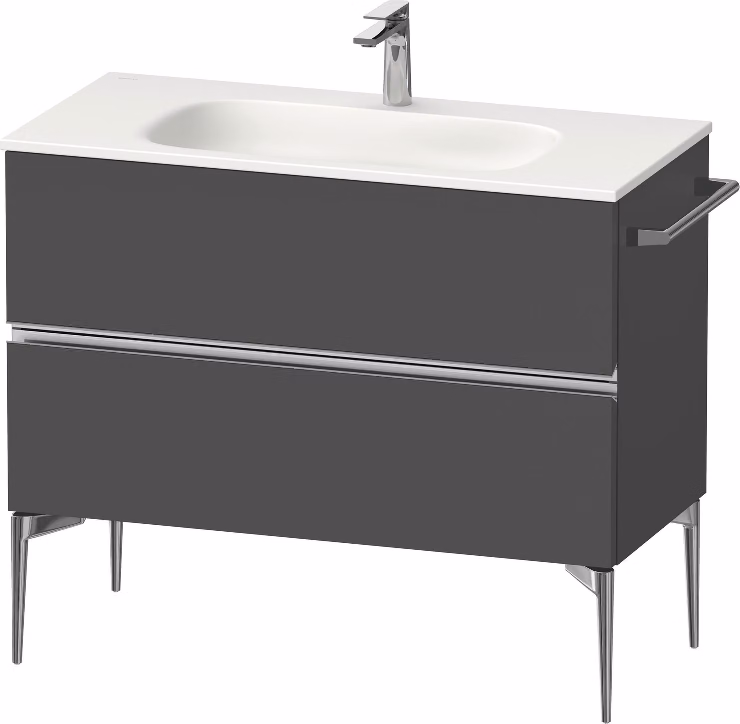 Duravit Sivida bâti-support pour lavabo, 2 tiroirs, poignée profilée chromée, 1010x477x592mm, pour Sivida, SV4652010490000, SV4652010490000
