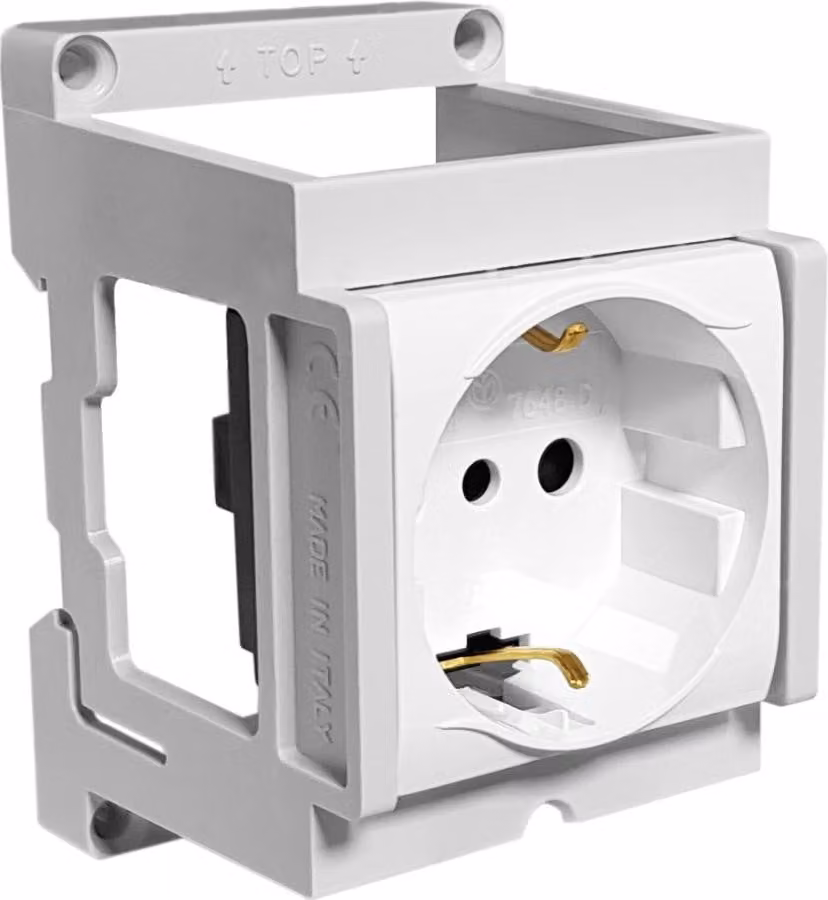 Presa di corrente integrata Schuko per guida DIN IP20 Marlanvil 0239