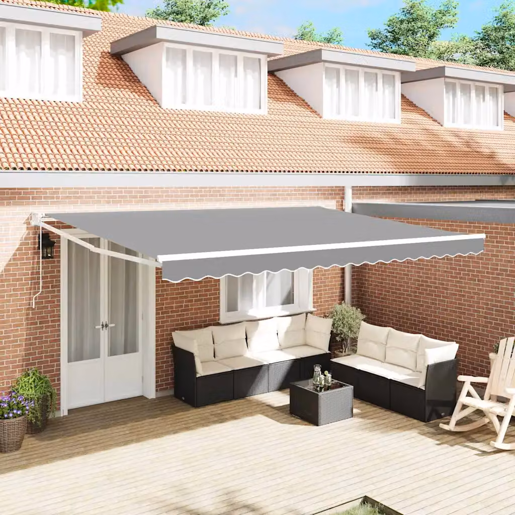 Telaio per tenda da sole elettrica vidaXL in alluminio, Bianco, 4 x 3 m