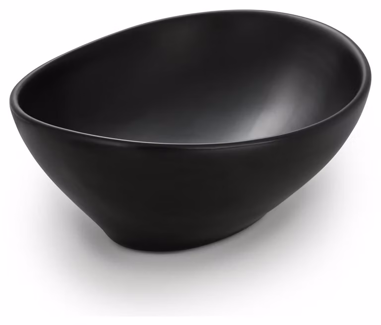Lavabo da appoggio nero opaco, realizzato in Vetroceramica di alta qualità, senza foro per il rubinetto, dimensioni 400 x 340 x 145 mm