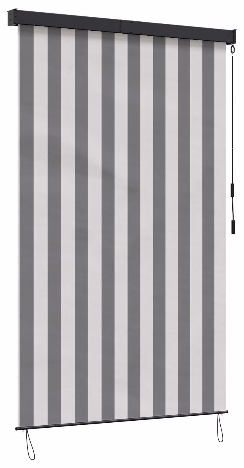 Tenda a rullo Antracite e Bianco 160 x 250 cm