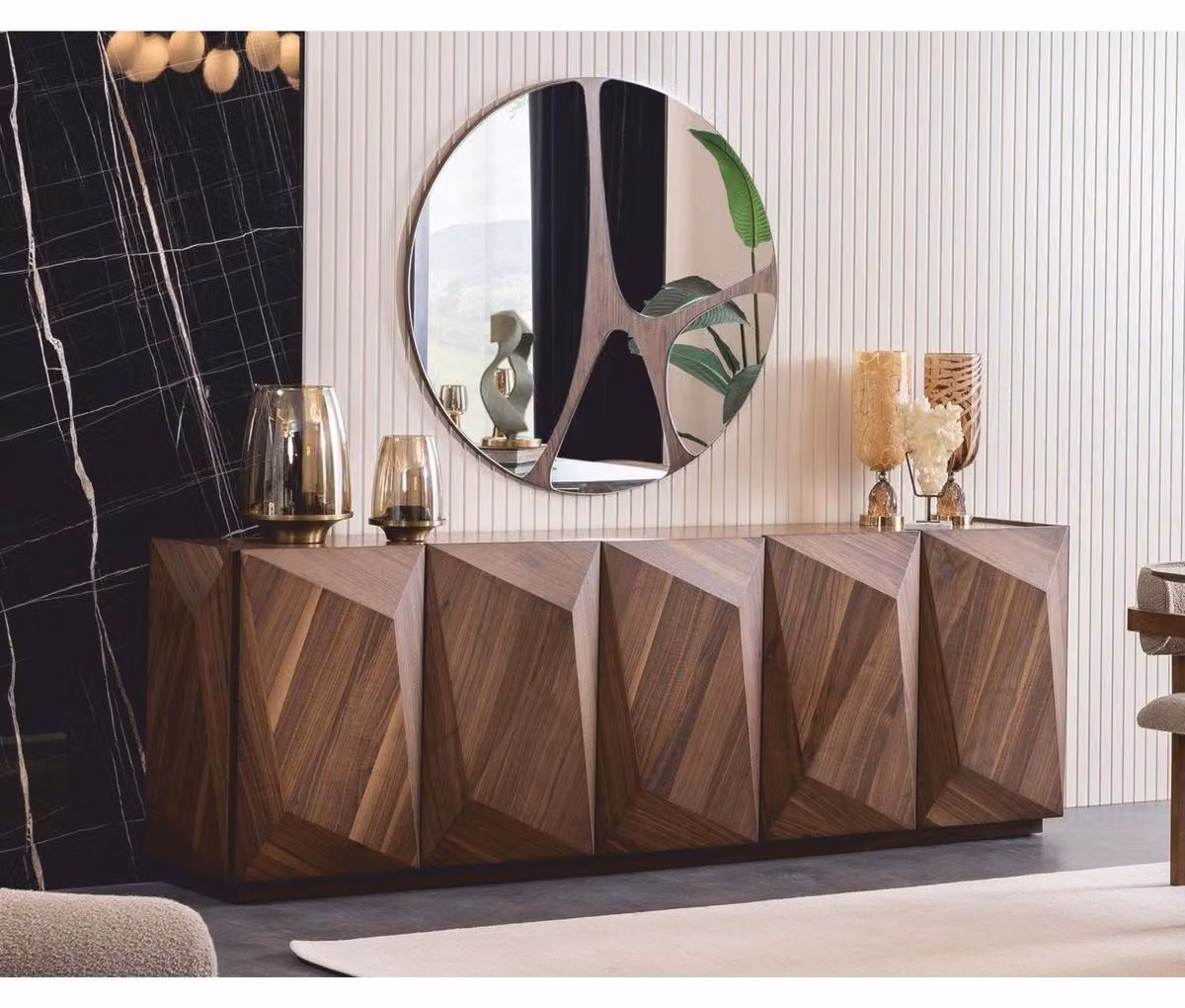 Casa Padrino credenza con specchio marrone 237 cm - Mobili