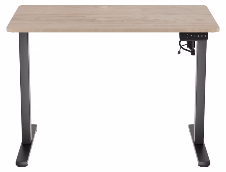 Scrivania regolabile elettricamente - 100 x 60 cm - Piano in MDF - Struttura in acciaio rivestito