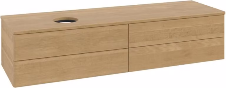 V&B Mobiletto senza struttura frontale - illuminazione Antao 160x50cm, WBP-colore rovere miele, rovere miele