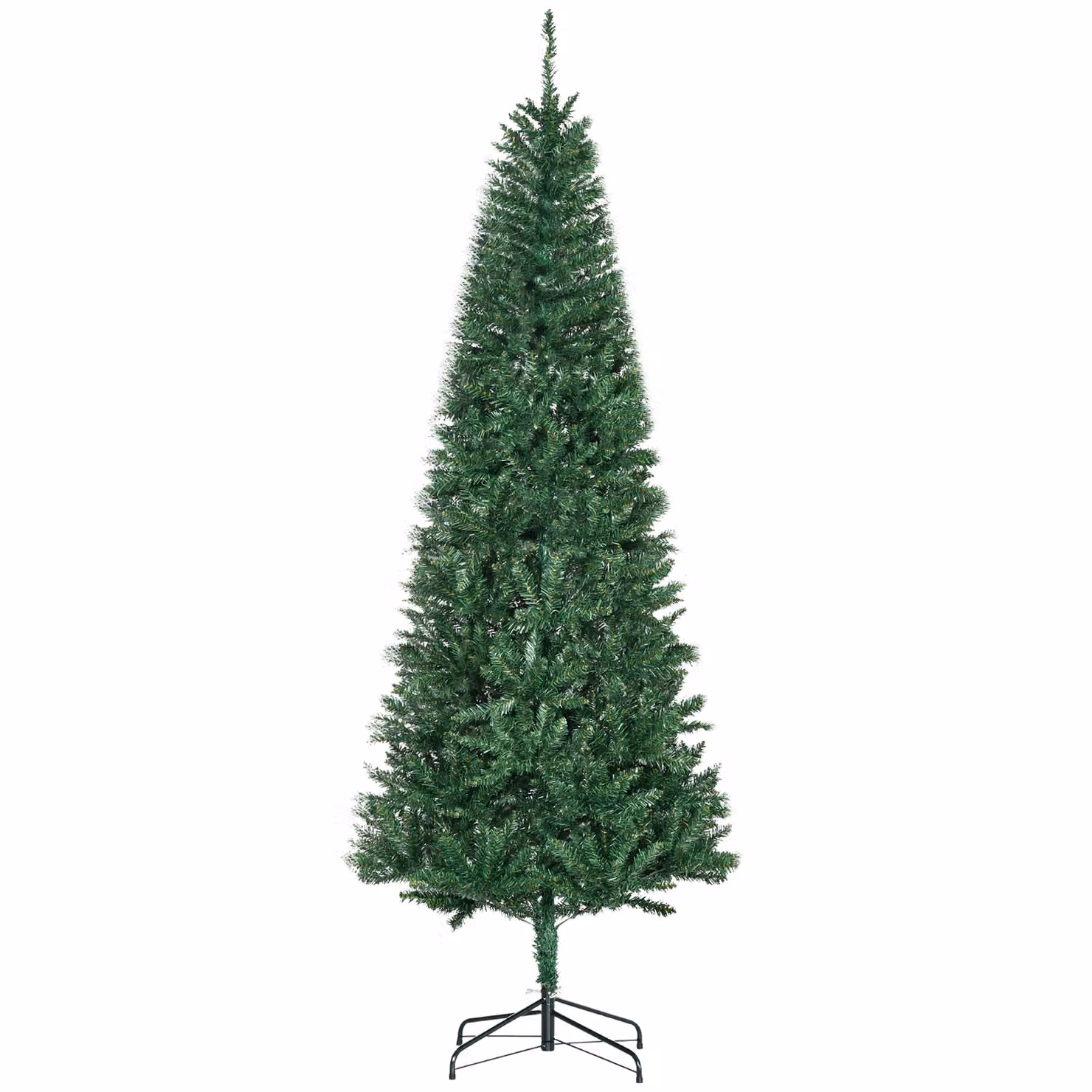 HOMCOM Albero di Natale artificiale, 210 H cm, 865 rami, spine, imitazione Nordmann, grande realismo, verde