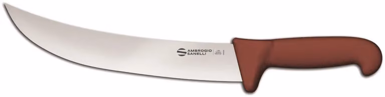 Coltello scimitarra americana larga, lama cm 26, linea Barbecue