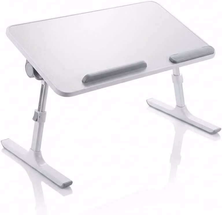 Tavolino per laptop da letto - Tavolino da letto con cassetto - Capacità di carico: 25 kg - Dimensioni: 52 x 30 x 23 cm - Colore: nero opaco