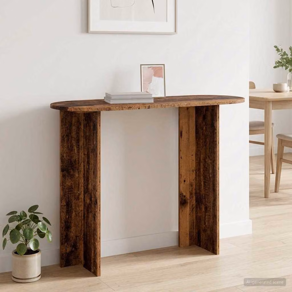 vidaXL Tavolo consolle moderno in legno color marrone L 100 cm x P 39,5 cm x H 75 cm