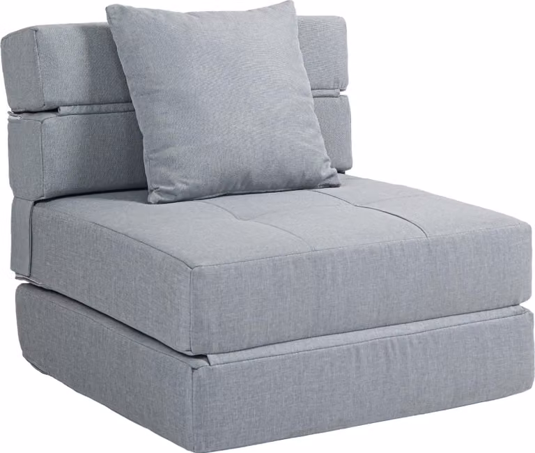 Fortuna Lai Poltrona letto pieghevole 2 in 1 con funzione letto, portata massima 100 kg, letto per ospiti per soggiorno e camera da letto