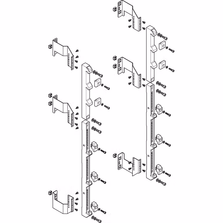 Modulo sbarra collettrice ABN piatto 1-2FB/8RE 185 mm per CU 40x10 - 60x10 mm, 5 poli, EBM 150 mm MFS28905
