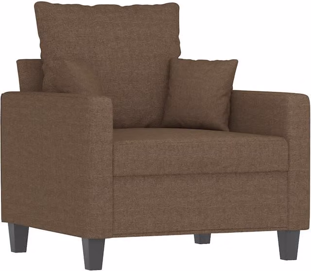 Poltrona Relax Moderna Marrone con Braccioli e Struttura in Metallo – 1