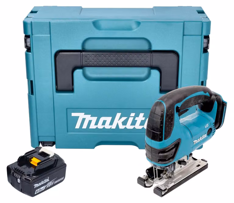 Makita DJV 180 G1XJ Seghetto alternativo a batteria 18 V 135 mm + 1x batteria 6,0 Ah + Makpac - senza caricabatteria