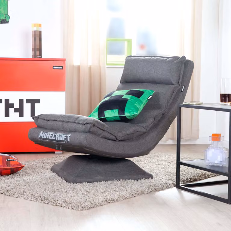 MINECRAFT - sedia girevole, sedia da gioco, poltrona, sedia girevole con schienale regolabile