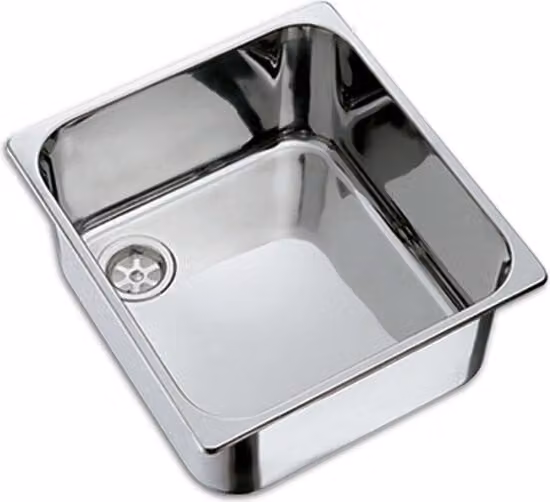 Lavello rettangolare in acciaio inox Hollex 330 x 330 x 150 mm