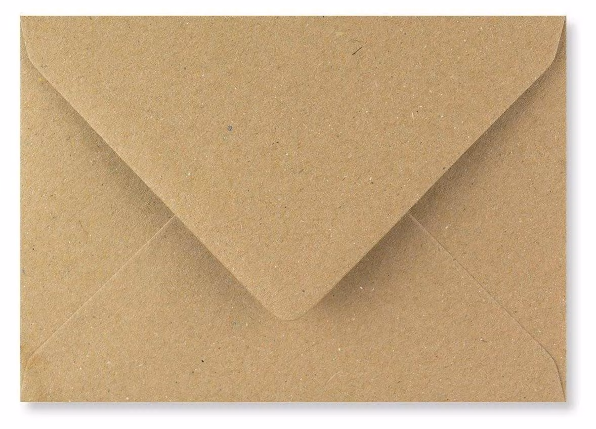Buste C6, 40 pezzi, dimensioni 114x162 mm, cartoncino kraft, carta
