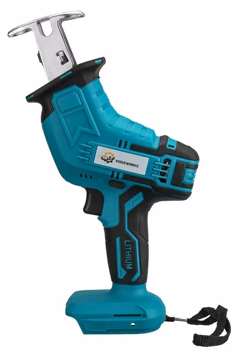 Troncatrice reciproca a batteria - 18V - 4000 giri/min - 4 lame - Adatta per legno, metallo, tubi in PVC - Senza batteria - Colore blu