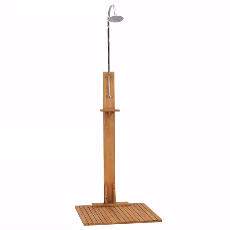 Doccia da giardino 75x75x210 cm in legno massiccio teak