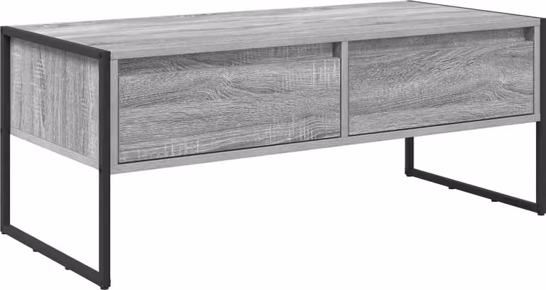 Tavolino da salotto con cassetto Grigio Sonoma 100 x 46 x 40 cm