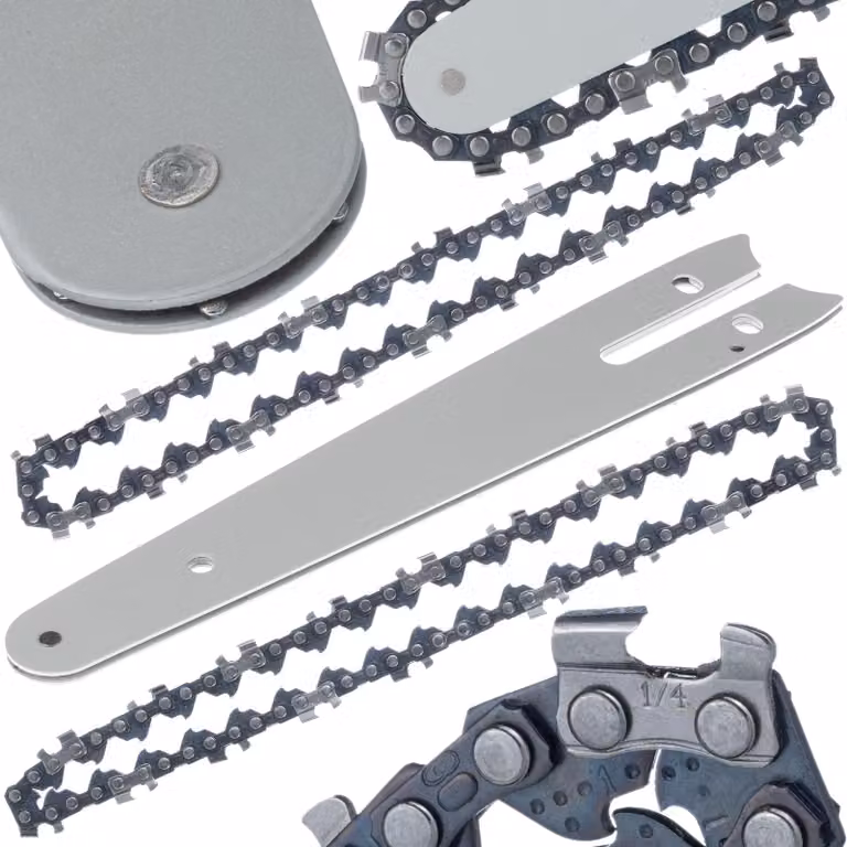 Rosfix Set Bar 6" + 2x Catena - Mini Barra Guida per Motosega 18,5 cm, 1/4" 37DL | Accessori per Motosega a Batteria
