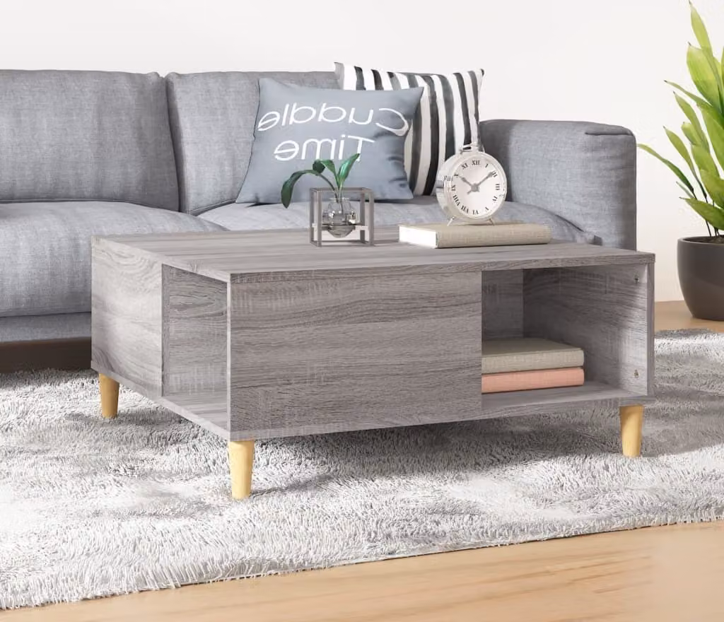 Maison Exclusive - Tavolino da salotto grigio Sonoma 80x80x36,5 cm Materiale ligneo