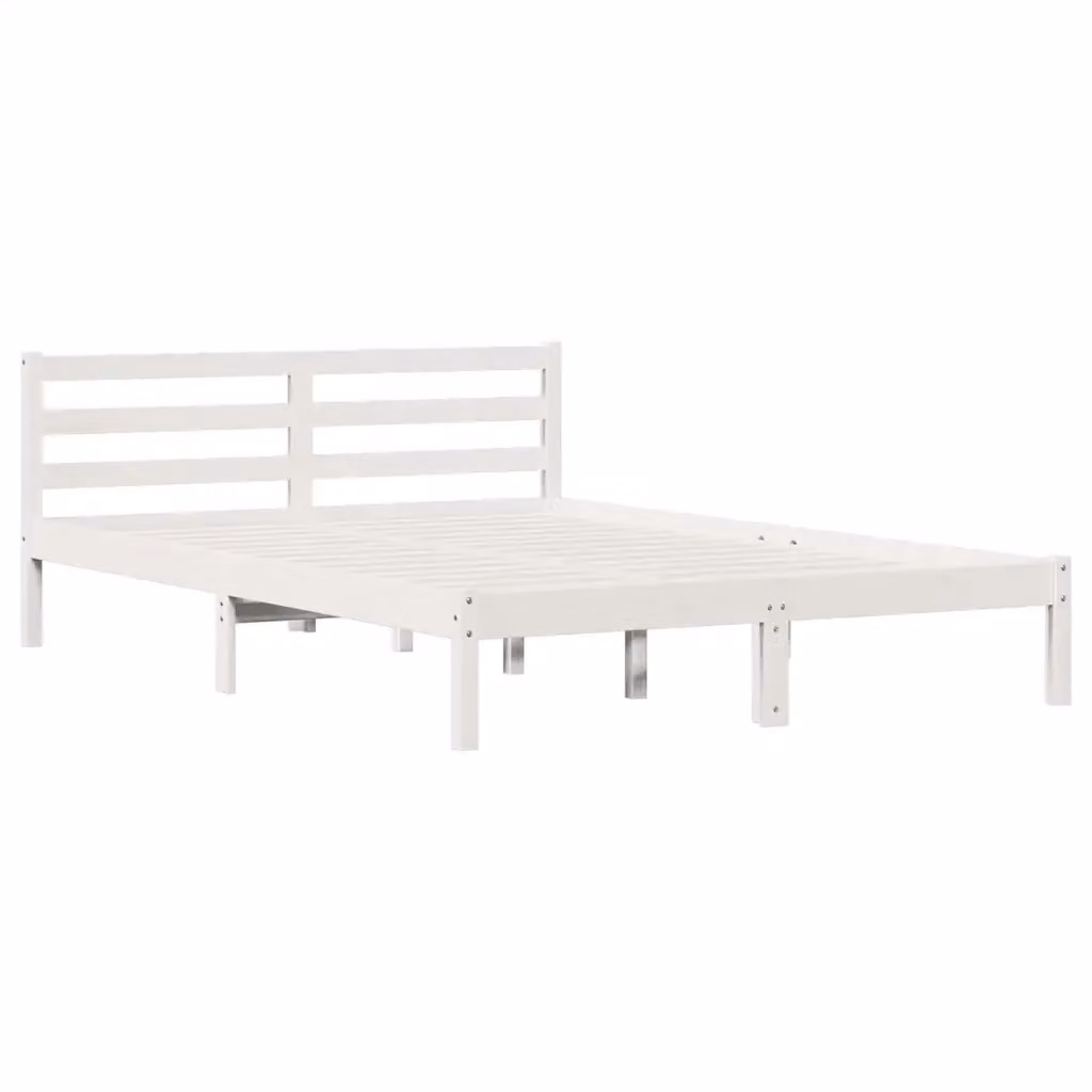 Struttura del letto con testiera vidaXL in legno di pino bianco L/P/H: 200 x 160 x 215,5 cm con larghezza 165,5 cm e altezza 69,5 cm – 2