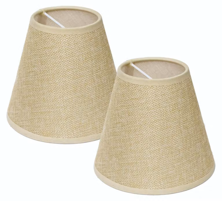 Set di 2 paralumi beige per lampade a candela