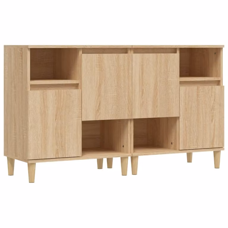 Credenze 2pz Rovere Sonoma 60x35x70 cm in Legno Multistrato