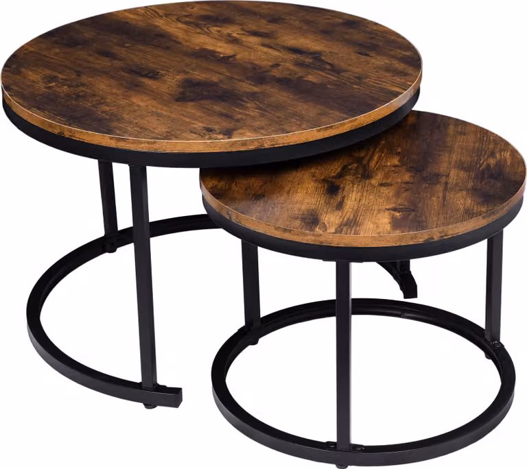 Set di due tavoli a soppalco Galen Rustic