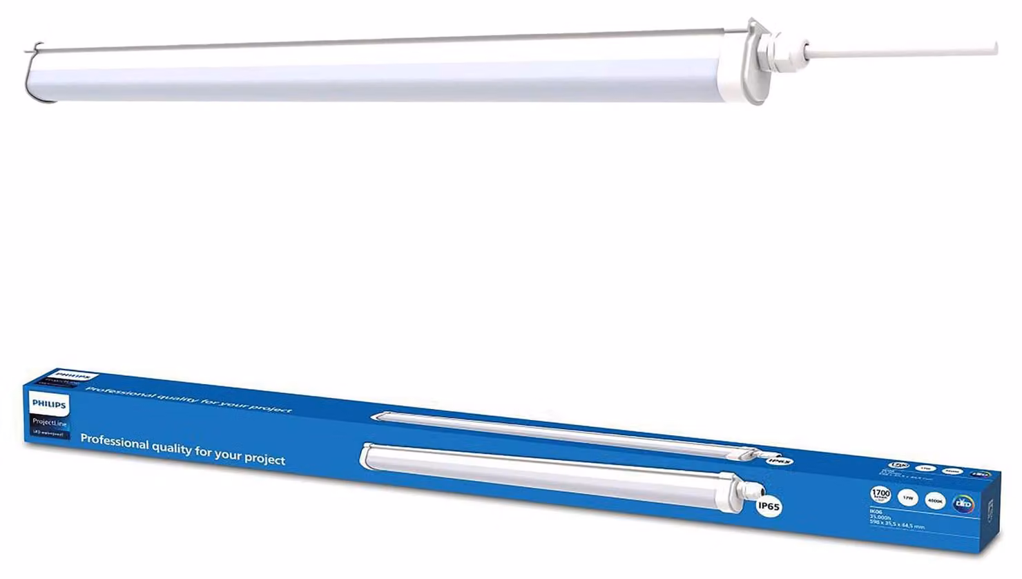 Philips Apparecchio impermeabile Projectline, 17 W, LED, 1 lampadina, IP65, Bianco
