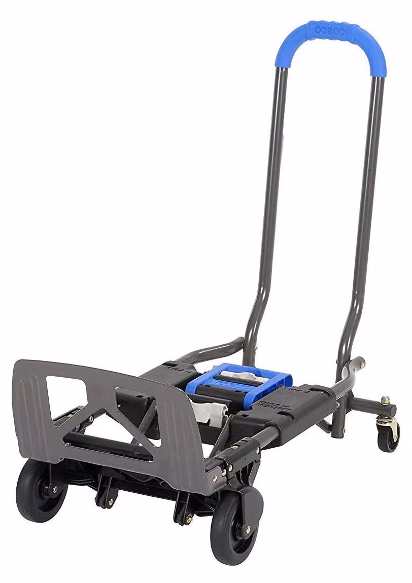 Carrello pieghevole multifunzione, blu, con portata di 135 kg