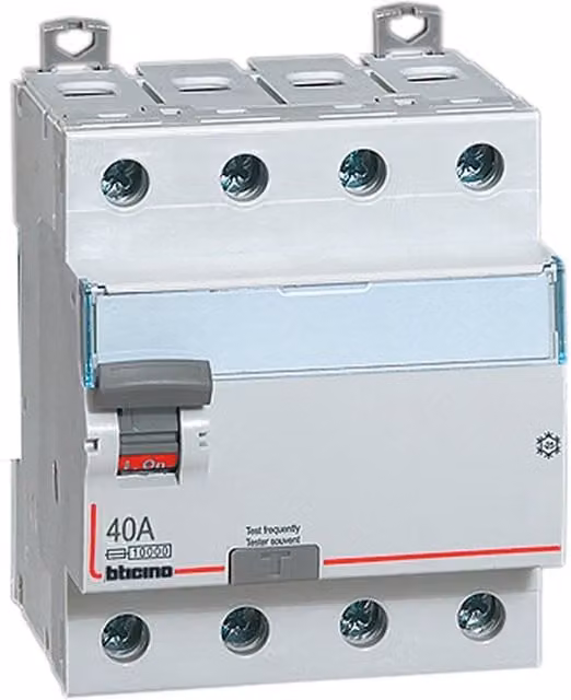 Interruttore differenziale salvavita BTICINO RCD 4P 40A 30mA AC 4 Moduli G743AC40 Bianco