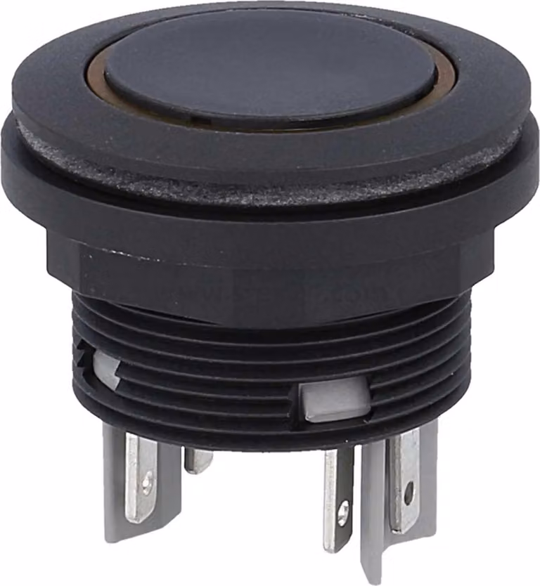 Georg Schlegel Pulsante con illuminazione ad anello, illuminabile 2S, rotondo, connettore piatto SHORTRON 2,8 mm x 0,8 mm - 1 pezzo